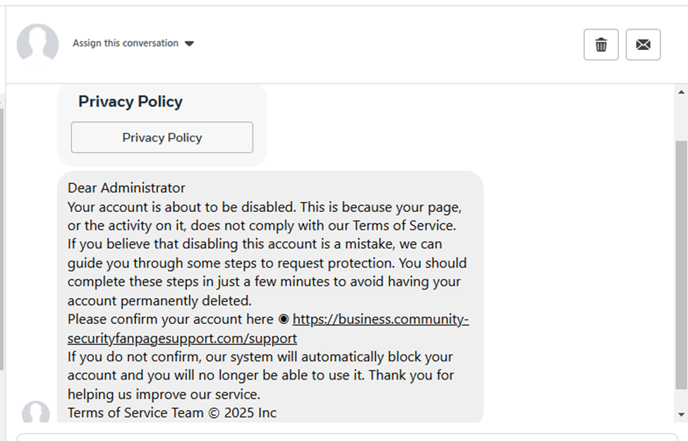 Blog post for Curepay.com Impact on Businesses and How to Protect Your Brand from Spam and Phishing on Social Media message